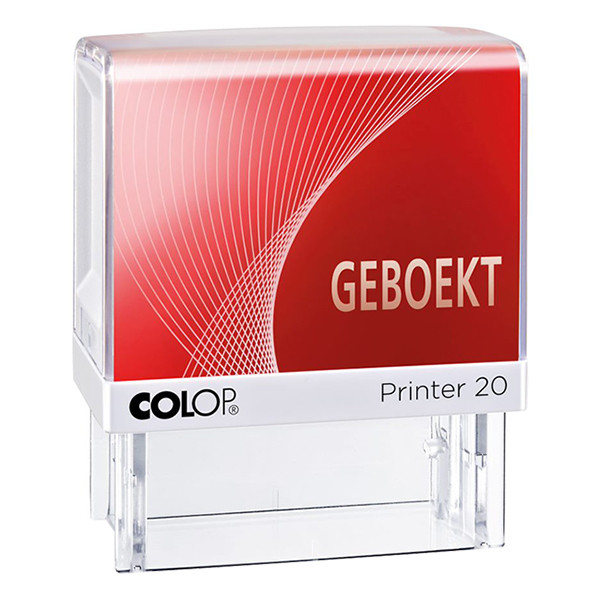 Colop Printer 20 'Geboekt' tekststempel zelfinktend rood 128420 229137 - 1
