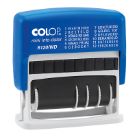 Colop S120/WD tekst- en datumstempel zelfinktend blauw/rood (NL) 104963 229149