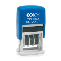 Colop S160 'Betaald' tekst- en datumstempel zelfinktend blauw/rood (NL) 229151