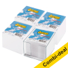 Combi aanbieding: 1x 123inkt memokubus + vulling en 3x 123inkt memokubusnavulling (1000 vellen)