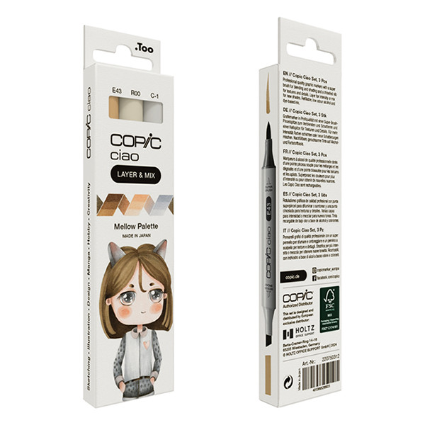 Copic Ciao Layer & Mix markerset Mellow Palette (3 stuks) 220750312 311000 - 4