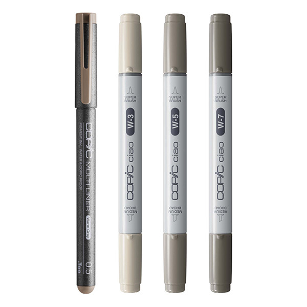 Copic Ciao Shade markerset Dark Warm Grey (4 stuks) 22075420 311029 - 2