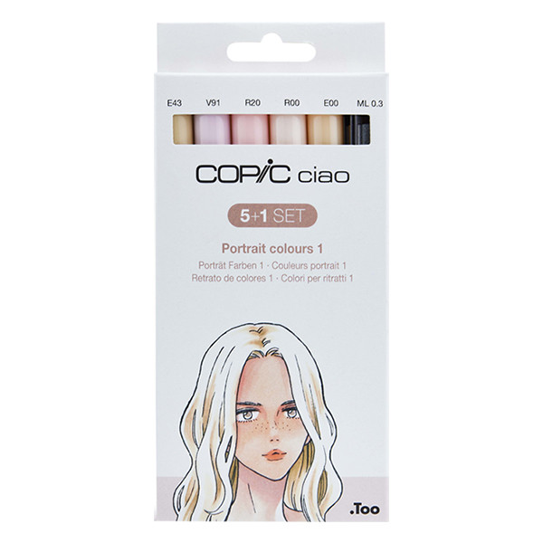 Copic Ciao markerset Portrait Colours 1 (6 stuks) 22075552 311012 - 1