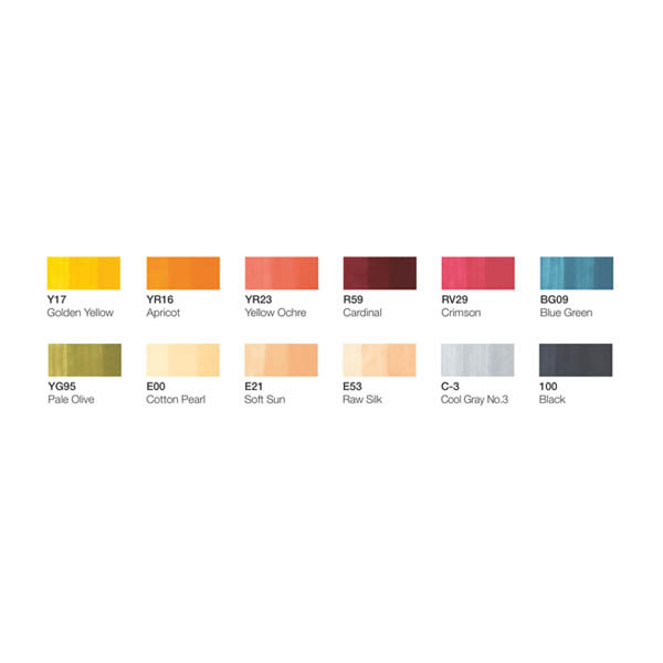 Copic Ciao markerset in map Manga Tones 2 (12 stuks) 22075732 311060 - 3