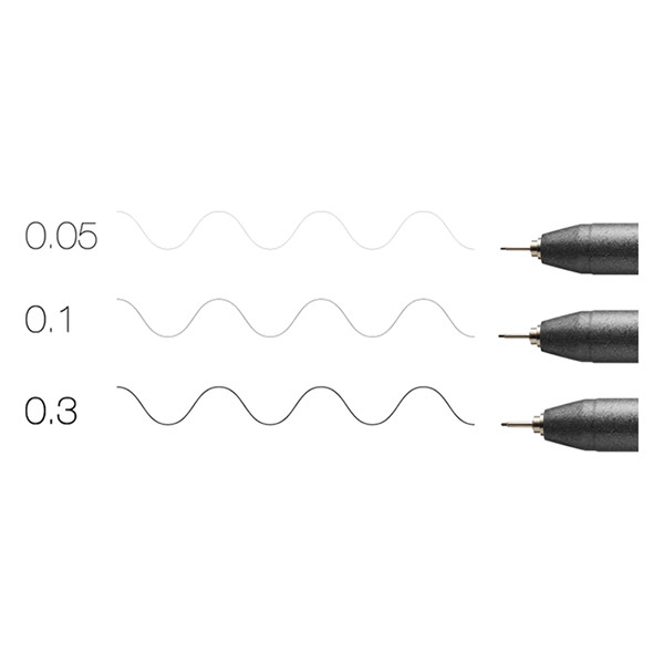 Copic Multiliner finelinerset zwart (0,05 - 0,3 mm) 3 stuks 22075631 311016 - 3