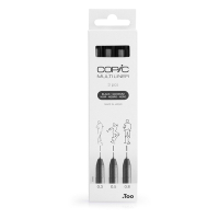 Copic Multiliner finelinerset zwart (0,3 - 0,8 mm) 3 stuks 22075630 311017
