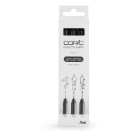 Copic Multiliner finelinerset zwart (0,5 - 1 mm) 3 stuks 22075632 311018