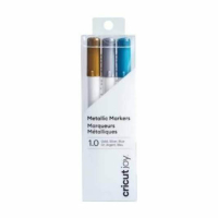 Cricut Joy markers met medium punt goud, zilver en blauw (3 stuks) 448003