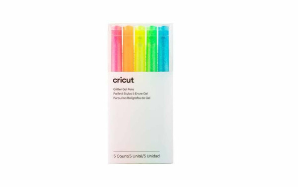 Cricut glitter neon pennen roze/oranje/geel/groen/blauw (5 stuks) 211587 - 1