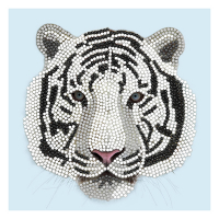 Crystal Art diamond painting kaart White Tiger Head 18 x 18 cm CCK-A77 400917