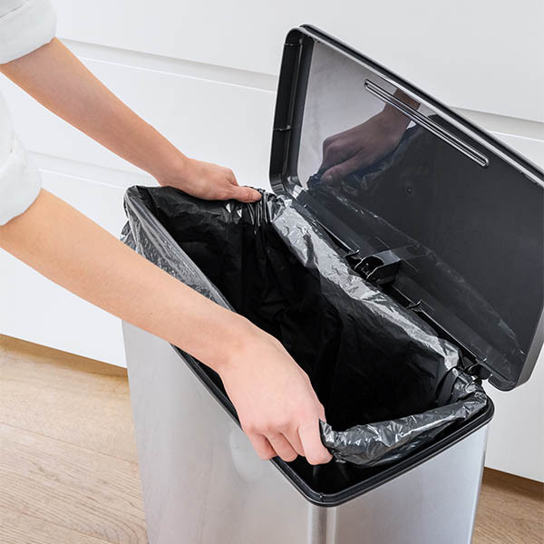 Curver Decobin prullenbak rechthoekig (65 liter, zilver metallic) 243886 - 3