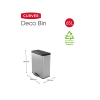 Curver Decobin vuilnisbak rechthoekig (65 liter, zilver metallic) 243886 - 2