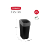 Curver Flip Bin vuilnisbak (45 liter, zwart/grijs) 243889 - 2
