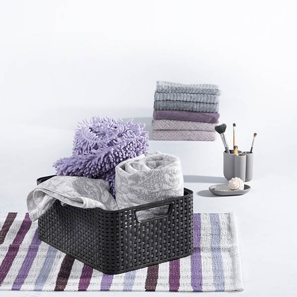 Curver Style opbergmand M + deksel antraciet 18 liter 243863 - 3