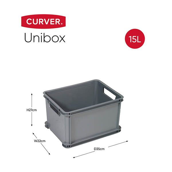 Curver Unibox classic S zilver 15 liter 243880 - 2