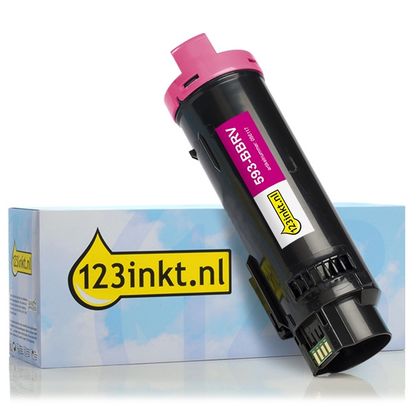 Dell 593-BBRV (R6C4D) toner magenta hoge capaciteit (123inkt huismerk) 593-BBRVC 086117 - 1