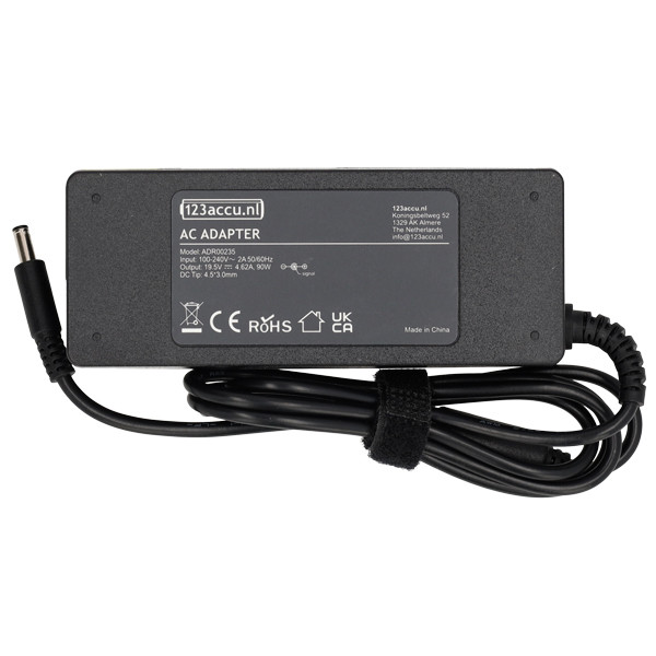 Dell adapter (19,5V, 4,62A, 90W, 123accu huismerk) ADR00235 - 2