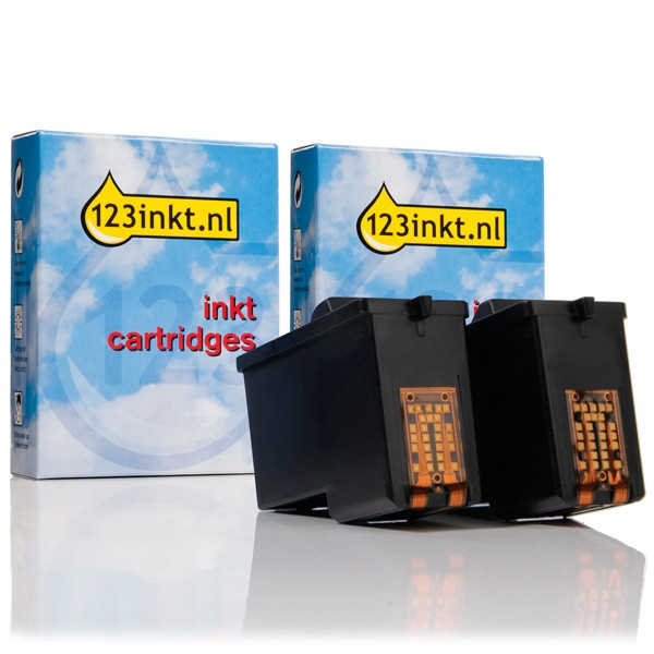 Dell series 2 aanbieding: 2 x Dell 592-10043 zwart (123inkt huismerk) 592-10043 019045 - 1
