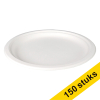 Aanbieding: 3x Depa wegwerpbord suikerriet 26 cm wit (50 stuks) 402763 - 1