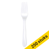 Aanbieding: 5x Depa herbruikbare vork wit (50 stuks) 402752 - 1