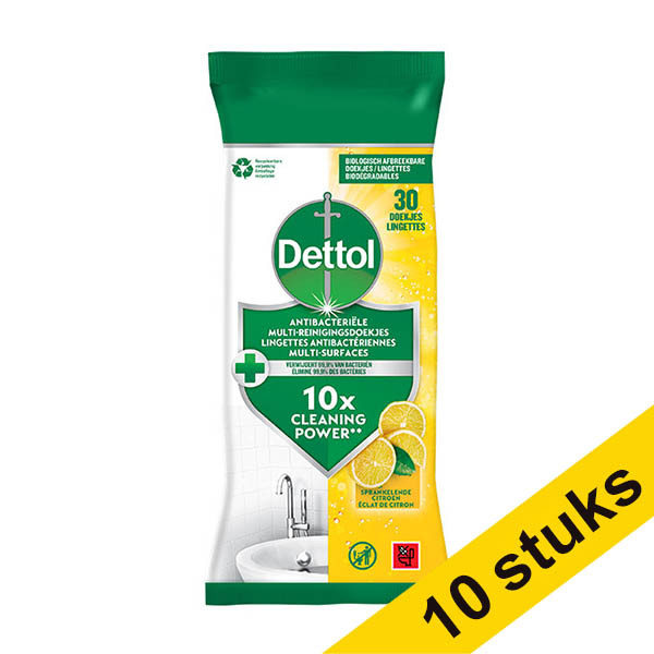 Aanbieding: 10x Dettol Schoonmaakdoekjes Citrus (30 doekjes) SDE01134 Aanbieding: 10x Dettol Schoonmaakdoekjes Citrus (30 doekjes) SDE01134 - 1