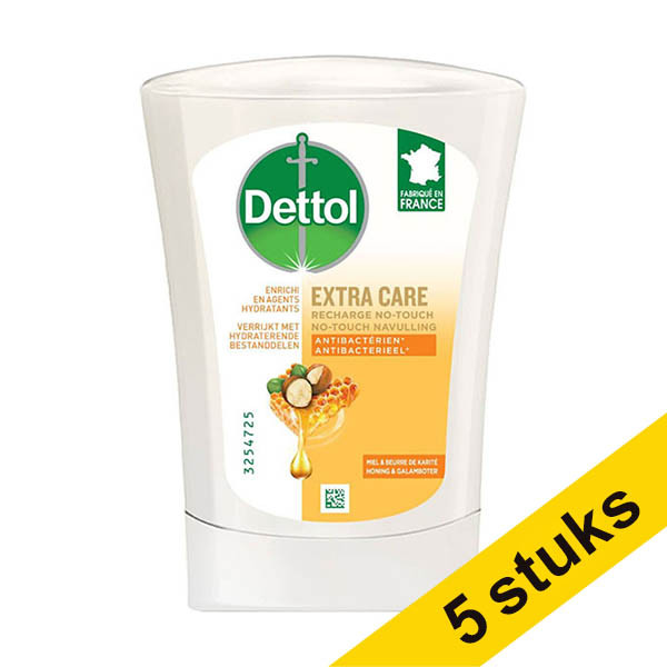Aanbieding: 5x Dettol handzeep No-Touch Extra Care Honing & Galamboter navulling (250 ml) SDE01096 Aanbieding: 5x Dettol handzeep No-Touch Extra Care Honing & Galamboter navulling (250 ml) SDE01096 - 1
