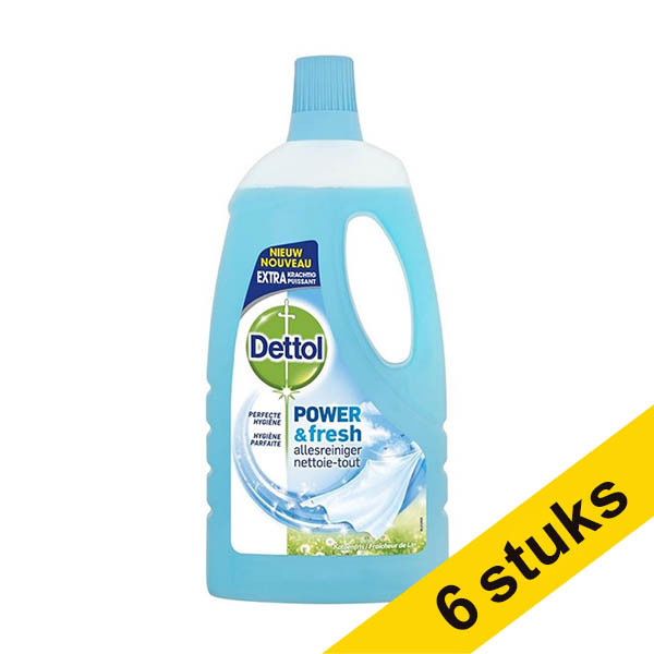 Aanbieding: 6x Dettol allesreiniger Power & Fresh Katoenfris (1 liter) SDE01022 - 1