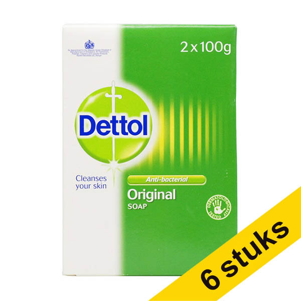 Aanbieding: 6x Dettol zeepblok original antibacterieel (2 x 100 gram) SDE00062 - 1