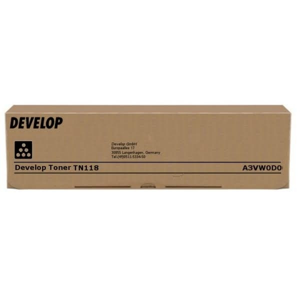 Develop TN-118 (A3VW0D0) toner zwart (origineel) A3VW0D0 049148 - 1