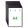 Djois informatiekader A4 magnetisch zwart (5 stuks)