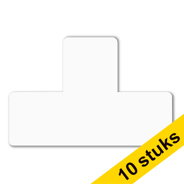 Djois zelfklevend vloermarkering T-vorm wit (10 stuks) 197302 234839 - 1