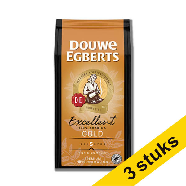 Aanbieding: 3x Douwe Egberts Excellent Gold snelfiltermaling 250 g 423603 - 1