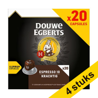 Douwe Egberts Aanbieding: 4x Douwe Egberts Espresso Krachtig koffiecapsules (20 stuks)  423907
