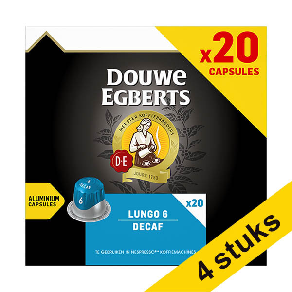 Aanbieding: 4x Douwe Egberts Lungo Decaf koffiecups (20 stuks) 423605 - 1