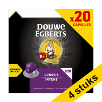 Douwe Egberts Aanbieding: 4x Douwe Egberts Lungo Intens koffiecups (20 stuks)  423911