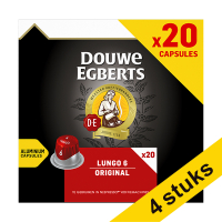 Douwe Egberts Aanbieding: 4x Douwe Egberts Lungo Original koffiecups (20 stuks)  423909