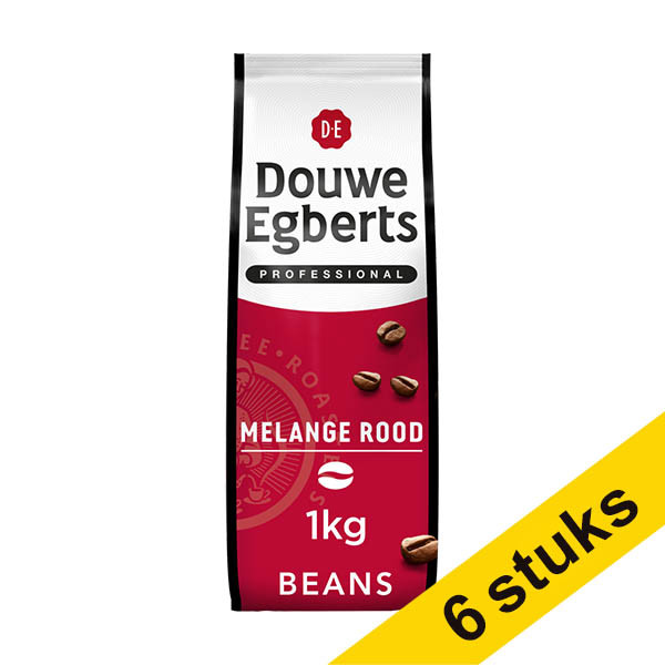 Aanbieding: 6x Douwe Egberts Fresh Beans Melange Rood 1 kg 415276 - 1