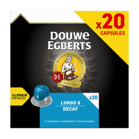 Douwe Egberts Lungo Decaf koffiecups (20 stuks) 423604