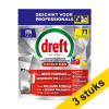 Aanbieding: 3x Dreft Professional All-in-One Platinum Plus Lemon Vaatwastabletten (71 vaatwasbeurten) SDR08736 - 1