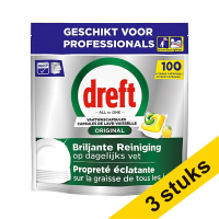 Aanbieding: 3x Dreft Professional Lemon Original Vaatwastabletten (100 vaatwasbeurten) SDR08728
