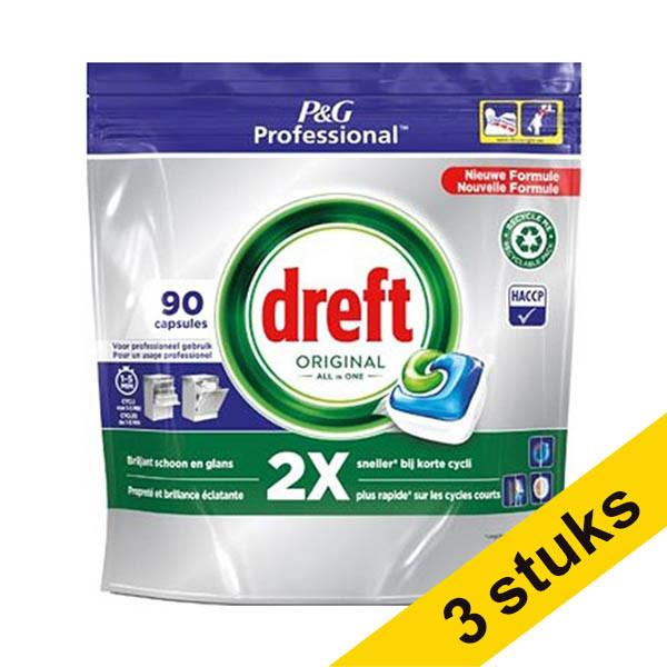 Aanbieding: Dreft Professional All-In-One vaatwastabletten Regular (270 vaatwasbeurten) SDR06140 - 1