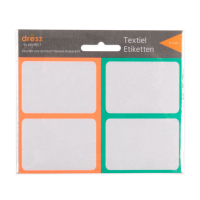 Dresz boekenkaft-etiketten koraal/turquoise (8 stuks) 10010101132 400762