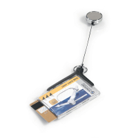 Durable Deluxe Pro kaarthouder duo met afrolmechanisme 85 x 54 mm (10 stuks) 830858 310092