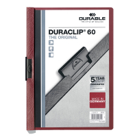 Durable Duraclip klemmap donkerrood A4 voor 60 pagina's 220931 310147