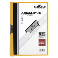 Durable Duraclip klemmap oranje A4 voor 30 vellen 220009 310136