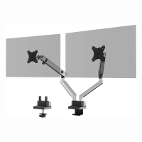 Durable Select Plus monitorarm voor 2 monitoren zilver (met klem en bladdoorvoer) 509723 310268