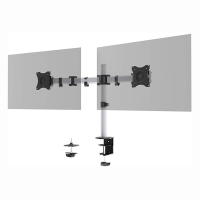 Durable Select monitorarm voor 2 monitoren zilver (met klem en bladdoorvoer) 509523 310270