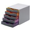 Durable Varicolor ladeblok grijs/gekleurd (5 laden) 760527 310156 - 3
