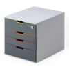 Durable Varicolor safe ladeblok grijs/gekleurd (4 laden) 760627 310000 - 1