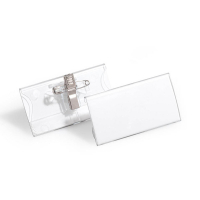 Durable acryl naambadge met combiklem 75 x 40 mm (25 stuks) 310085